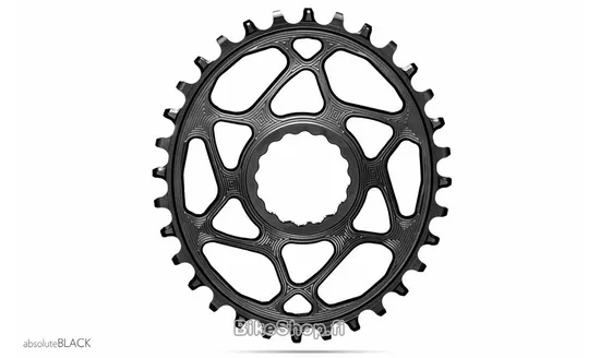 Absoluteblack 34T ovaali CINCH Shimano 12-v