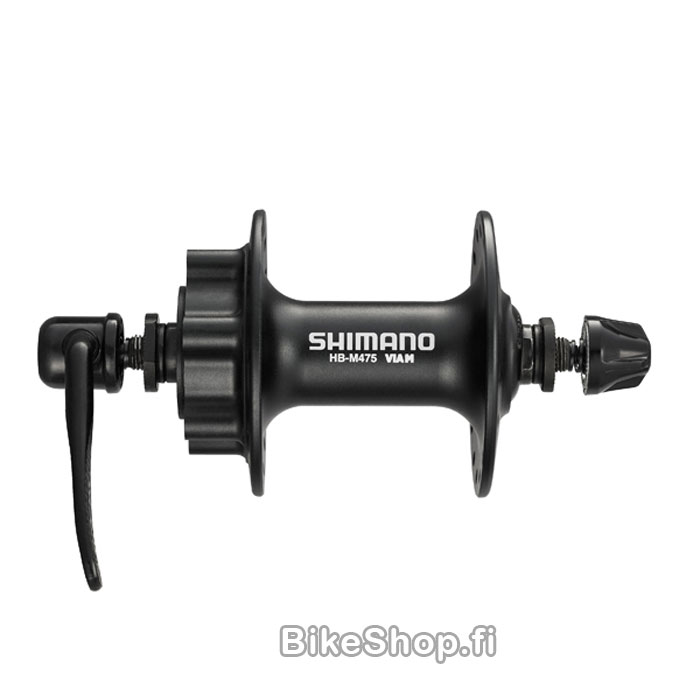 Shimano M475 etunapa 6-pultti 32h musta